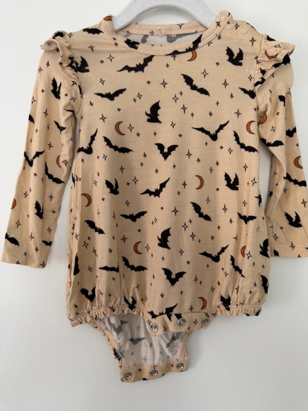 Posh Peanut Spooky Bats baby girl bubble romper size 3-6m